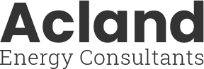 Logo reading "Acland Energy Consultants" in bold black text on a transparent background.